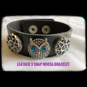 🆕✅  3 Noosa Style Snap Leather Bracelet/5 Charms